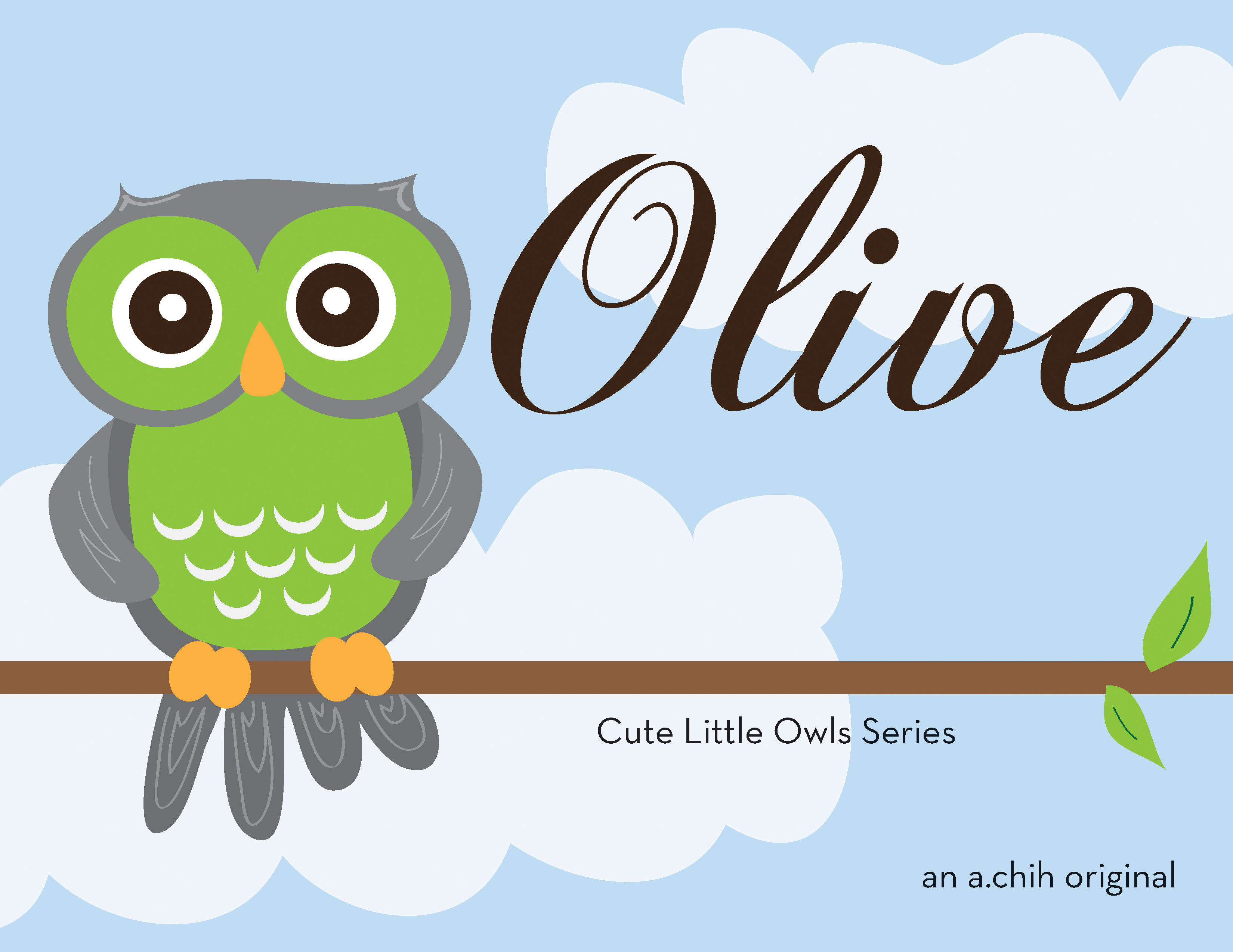 Cover Page of the Cute Little Owls Series - Olive